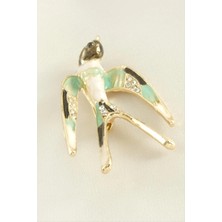 Datatek Kuş Mineli Taşlı Broş