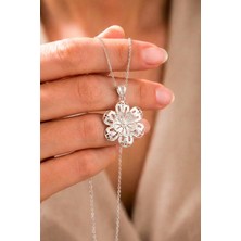 Silvera Telkari 925 Ayar Gümüş Nergis Çiçeği Elişi Midyat Telkari Kolye ST411