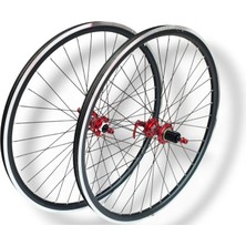 28 - 29 Duble Örülü Jant Pasak Sesli Göbek Ön-Arka Takım Kırmızı