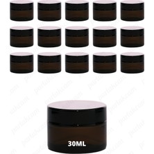 Feyza Design 30ML Amber Krem Kavanozu Seti, Şık ve Kullanışlı 15 Adet