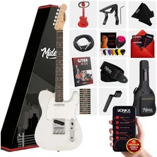 Midex TLX-50WH Tele Kasa Gül Klavye 2 Single-Coil Manyetik Elektro Gitar