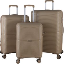 MÇS Körüklü Ultra Hafif Polipropilen Ekstra Hacim 3 Lü Valiz Seti