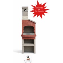 Mangal Beton Barbekü 70 Lik Bacalı