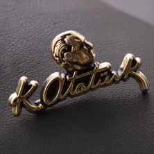 Renklime Atatürk Imzalı Yaka Rozet