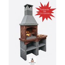 Beton Barbekü 70 Lik Davlumbazlı Masalı