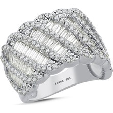 Kayra Mücevher Baget Pırlanta Taşlı Yüzük PY25