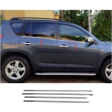 Toyota Rav4 Krom Cam Çıtası 4 Parça 2005-2012 Arası Paslanmaz Çelik