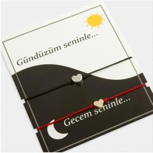 Renklime Kalp Ip Bileklik