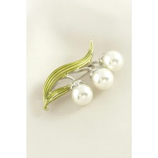 Datatek Çiçek Mineli Inci Broş