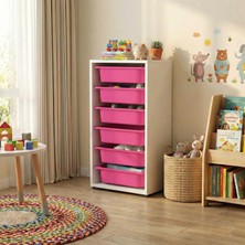 Moniev Kids 6 Sepetli Dolap Çok Amaçlı Dolap Oyuncak Dolabı MNV2601