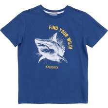 Discovery Expedition Baskılı Indigo Erkek Çocuk T-Shirt D6SB-TST3020