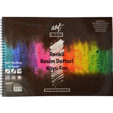 Skygo Artwork Renkli Resim Defteri Koyu Fon 160 gr 25 x 35 16 Yaprak