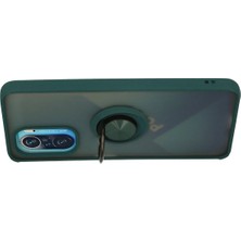 Azrlya Newface Xiaomi Redmi K40 Kılıf Montreal Yüzüklü Silikon Kapak - Yeşil