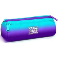 Skygo Turkuaz Mor Renk Geçişli Üç Bölmeli Kalem Çantası - Erkek Çocuk