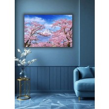 Çiçek Temalı Dekoratif Cam Tablo