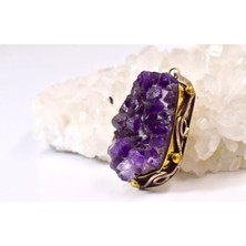 Doğaltaş Ametist Gümüş Kolye (Pozitif Enerji & Nazardan Korunma)