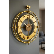 Romera Classic Exclusive (Gold) , Modern Dekoratif Metal Duvar Saati