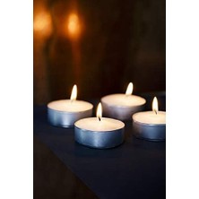 Skygo Tealight, Yumuşak Ateşli, Dumansız, Paketli, Yanma Süresi 4 Saat, Dekoratif Ev Mumları, Beyaz, Doğal Bitki Mumu, Palmiye Yağı Içermez, 10 Adet, Parfümsüz