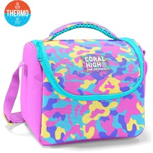 Coral High Kids Pembe Sarı Lavanta Kamuflaj Desenli Thermo Beslenme Çantası 37101