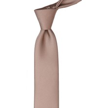 Kravatkolik Bej Nokta Desen Slim Kravat SK7584 Mikrofiber Kumaşla Şık Erkek Aksesuarı