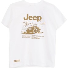 Jeep Baskılı Ekru Erkek Çocuk T-Shirt J6SB-TST7690