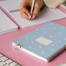 Skygo A5 Spiralli Karton Kapak Çizgili Okul Defteri 80 Yaprak 2'li Set - Ders Programlı - Kiraz