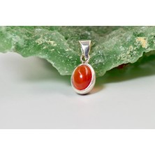 Doğaltaş Akik Gümüş Kolye