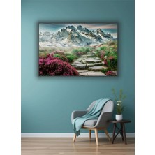 Çiçek Temalı Dekoratif Cam Tablo