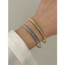 Qa Quella Accessories Çelik Tel Gold Ayarlanabilir Bileklik - Gold
