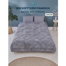 Uysal Yorgan Welsoft Akfil Midye Desen Battal Boy Yorgan ANTRASİT