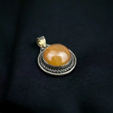 Doğaltaş Akik Gümüş Kolye (Nazara Karşı Iyi Gelir)