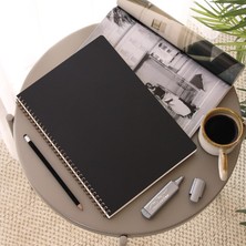 Skygo A4 Siyah Karton Kapak 70 Yaprak 110 Gram Düz Çizgisiz Not Defteri