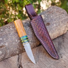 Köse Mehmet Puukko Model - N690 Çeliği - Japon Kaplama Tespih Boncuğu Sap