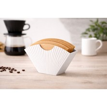 Yelpaze Filtre Kağıdı Standı-Kahve Demleme Kağıdı Tutucu-V60 Kağıt Tutucu Stant- Filtre Kahve Düzenleyici