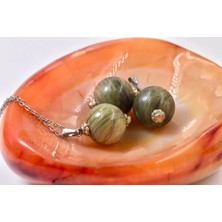 Doğaltaş Jasper Kolye