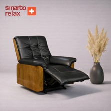 Smarto Relax TV Koltuğu – Miami Serisi, Elektrikli Masaj & Isıtma, Hız/Timer Ayarlı, USB  şarj, , Deri, Doğal Ahşap Panel, Ergonomik Baba Koltuğu