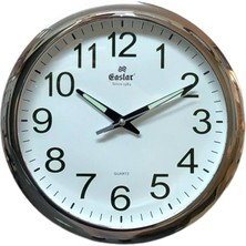 Eastar A3071 Fosforlu ve Sessiz Duvar Saati (31 Cm)