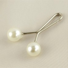 Renklime Inci Yuvarlak Klipsi Firkete