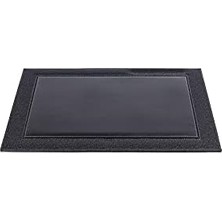 Skygo 2k 4722 Sümen Takımı Deri Hilton Kenar Desenli Tek Parça Kapaklı Pad Sümen 55X42 Cm, Siyah