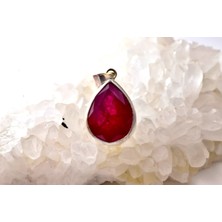 Doğaltaş Yakut Özel Tasarım Gümüş Kolye