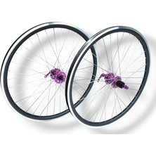 27.5 Duble Örülü Jant Pasak hub Sesli Göbek Ön-Arka Takım Mor