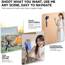 Skygo 3 Eksen Anti Shake Stabilizasyonlu Selfie Çubuğu 170 cm Uzatılabilir Alüminyum Gövde 10 M Bluetooth Kumanda 360° Ayar 1/4 Vida Kamera Vlog Canlı Yayın | NP-L6S