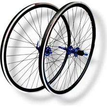 26 Duble Örülü Jant Pasak hub Sesli Göbek Ön-Arka Takım Mavi