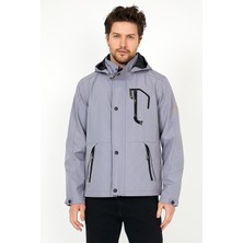 Sivaist YENİ SEZON ERKEK GRİ SOFTSHELL KAPÜŞONLU İÇ CEPLİ SU VE RÜZGAR GEÇİRMEZ MEVSİMLİK&YAZLIK MONT