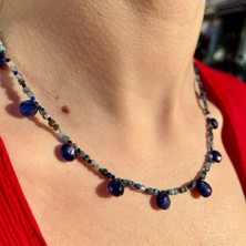 Doğaltaş Safir & Kiyanit – Özel Tasarım Kolye