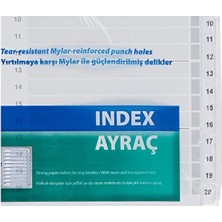 Skygo Karton Ayrac 1-20 Rakam A4