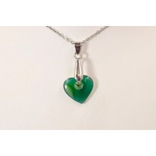 Doğaltaş Yeşil Akik Kolye