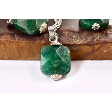 Doğaltaş Yeşil Akik Kolye