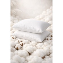 Elyaf Sepeti 2 Adet %100 Doğal Pamuk Dolgulu  50*70  Pamuk Yastık