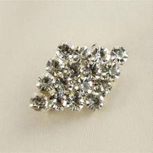 Renklime Zikzak Taşlı Broş